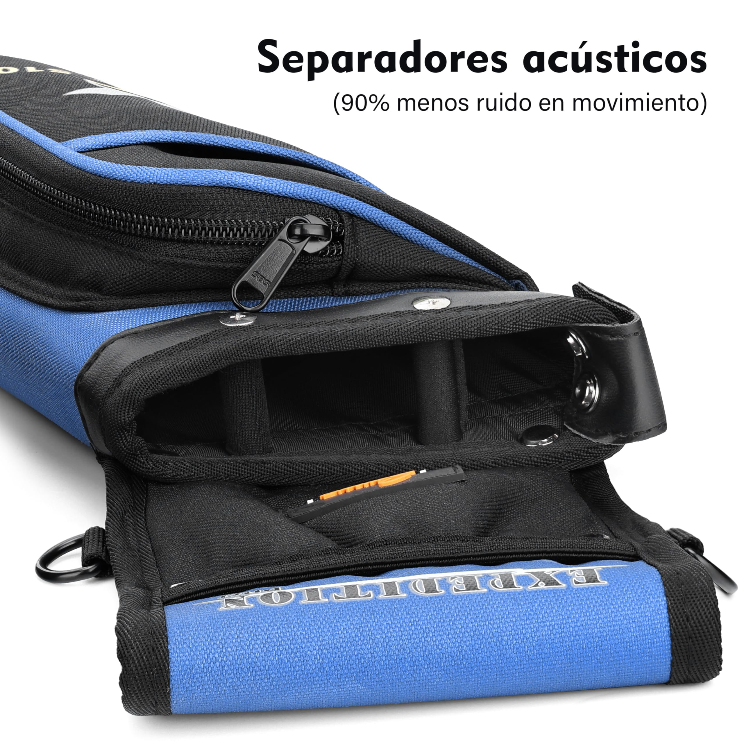 Sunya X510 Carcaj de Cadera para Campo y Competición | Carcaj de arquería silencioso de 3 Ranuras con Sistema de Almacenamiento Resistente (42x18cm)