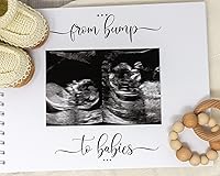 Vista 4 de Personalized Twin Pregnancy Journal (8 Center Designs) - Hardcover Pregnancy Memory Book Customized with Babies’ Names, Nicknames or Phrase
