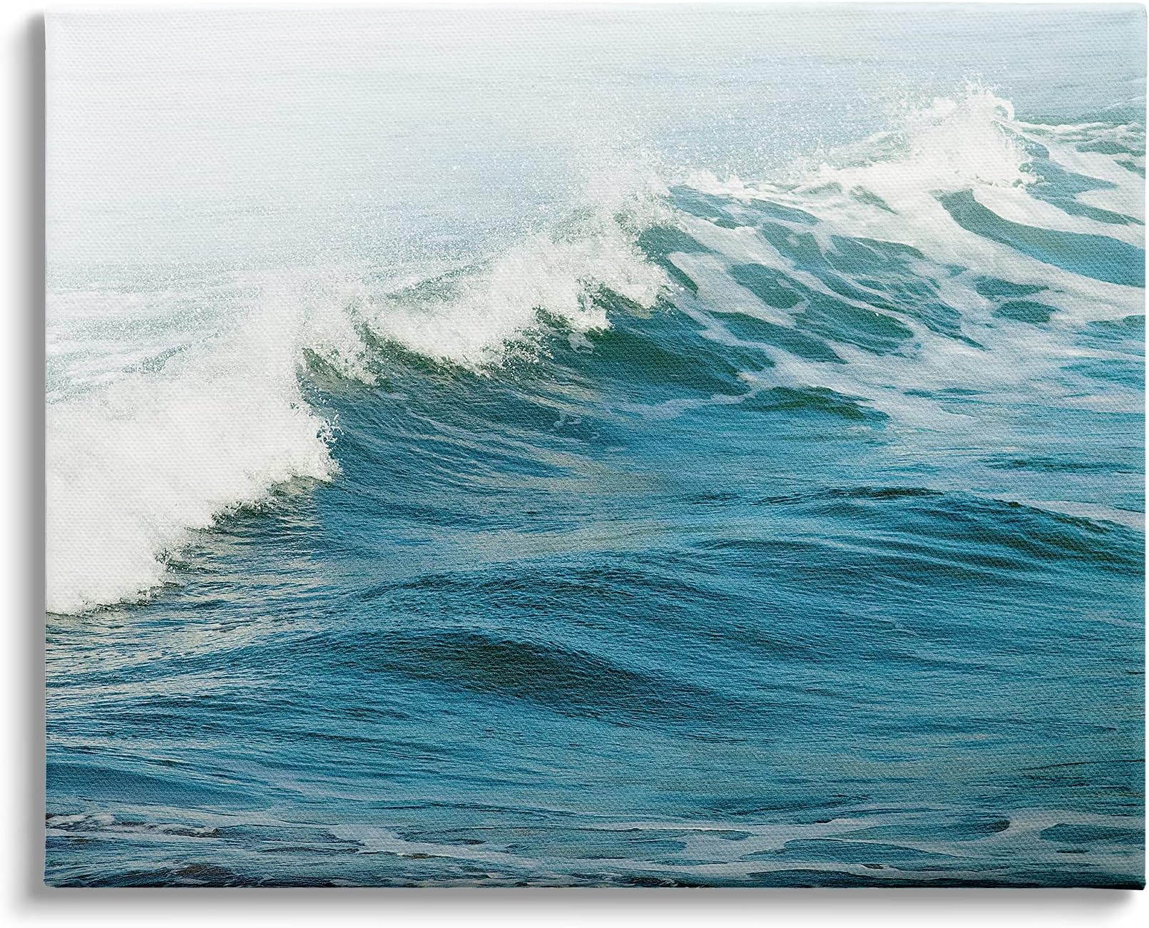 Stupell Industries Small Wave White Caps Water Motion Ocean Study, Designed by Ian Winstanley Canvas Wall Art, 20 x 16, Blue