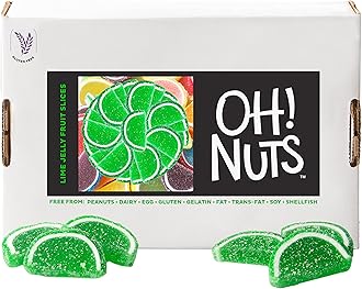 Oh! Nuts Lime Jelly Fruit Slices Sugar Candy - 5 LB Bulk Bag - Traditional Old Fashioned Chewy Gummy Sweet Confectionery - Gluten-Free, Kosher Certified Pareve (150 CT)