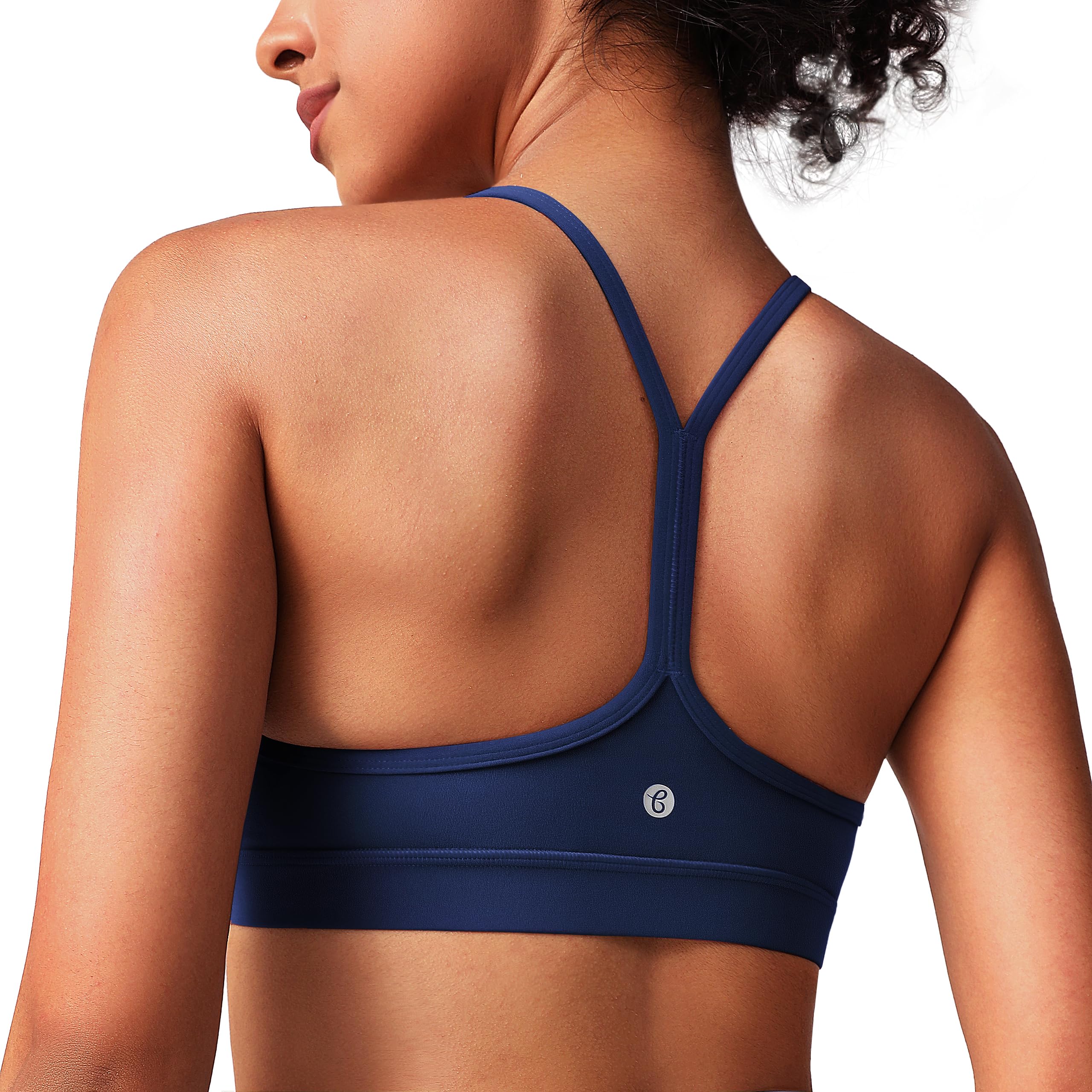 BAYDI Clouduxi Sport-BH Damen Leichter Halt Ohne Bügel Gepolstert mit Herausnehmbaren Pads Y-Rücken mit Spaghettiträgern für Yoga Pilates und Alltag
