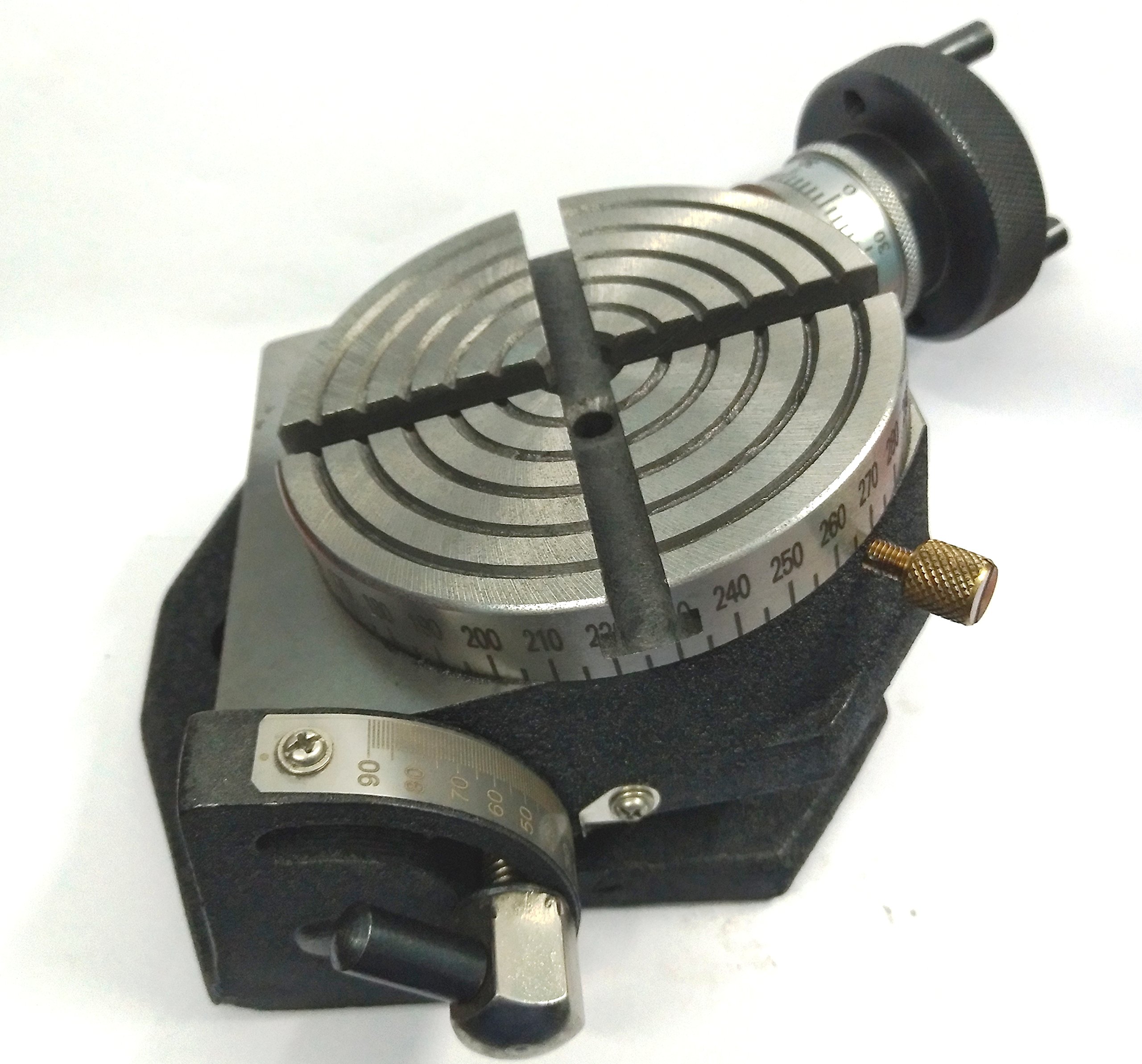 Przechylany stół obrotowy 100 mm z adapterem tulejowym ER-20 do frezarek