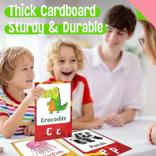 Miniatura 6 de SpriteGru 36 pósteres del alfabeto, decoraciones de pared ABC, 26 letras mayúsculas/minúsculas más 1-10 números pequeños para decoración de tablones