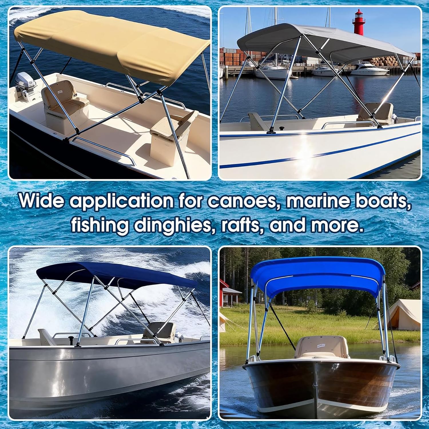 MX Boat Bimini Top Fitting Hardware Set - Nylon Kit for 7/8 Inch Tubing image 4