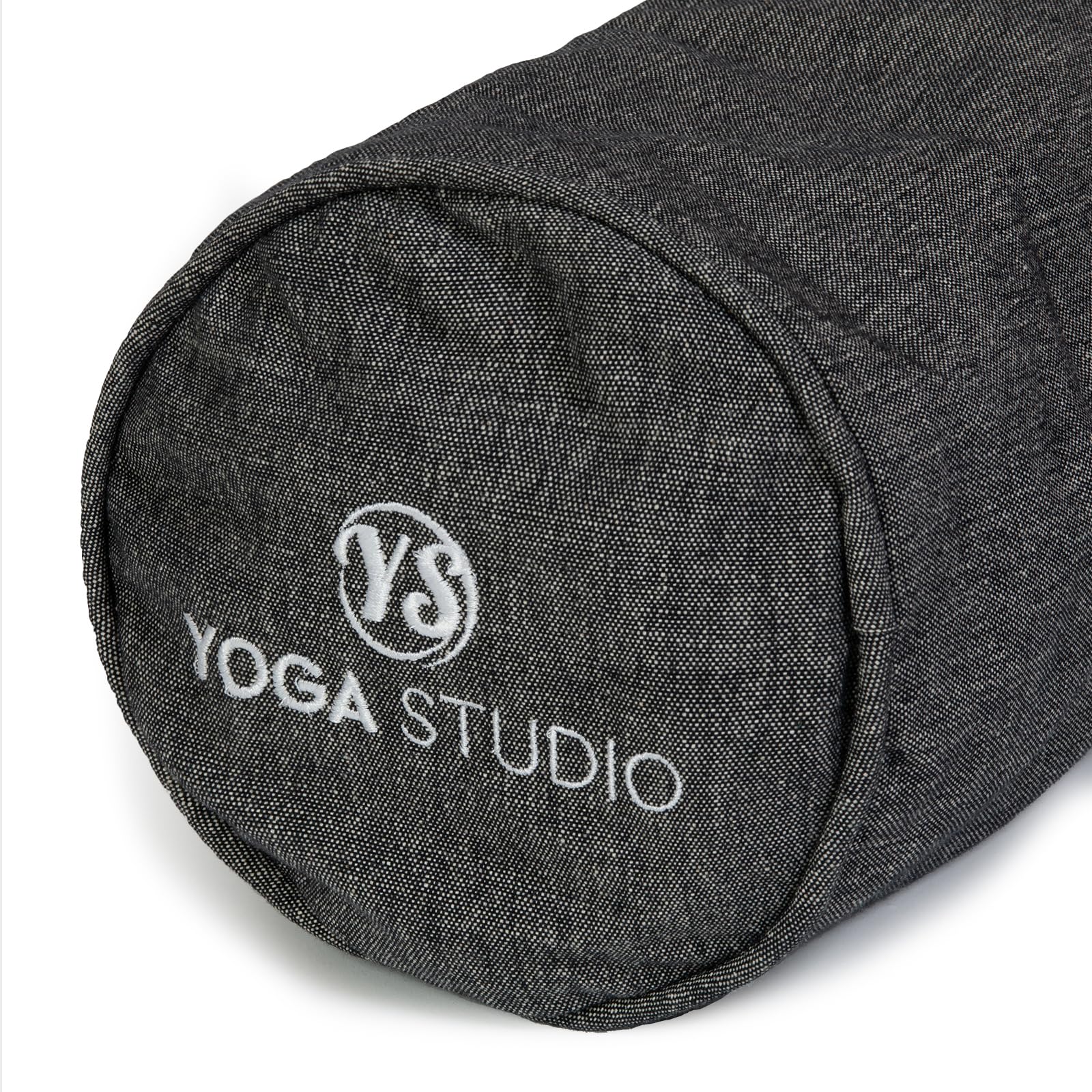 Yoga Studio Organic Cotton Two Toned Yoga Mat Bag with Adjustable Shoulder Strap and Pocket (Black) - Image 4