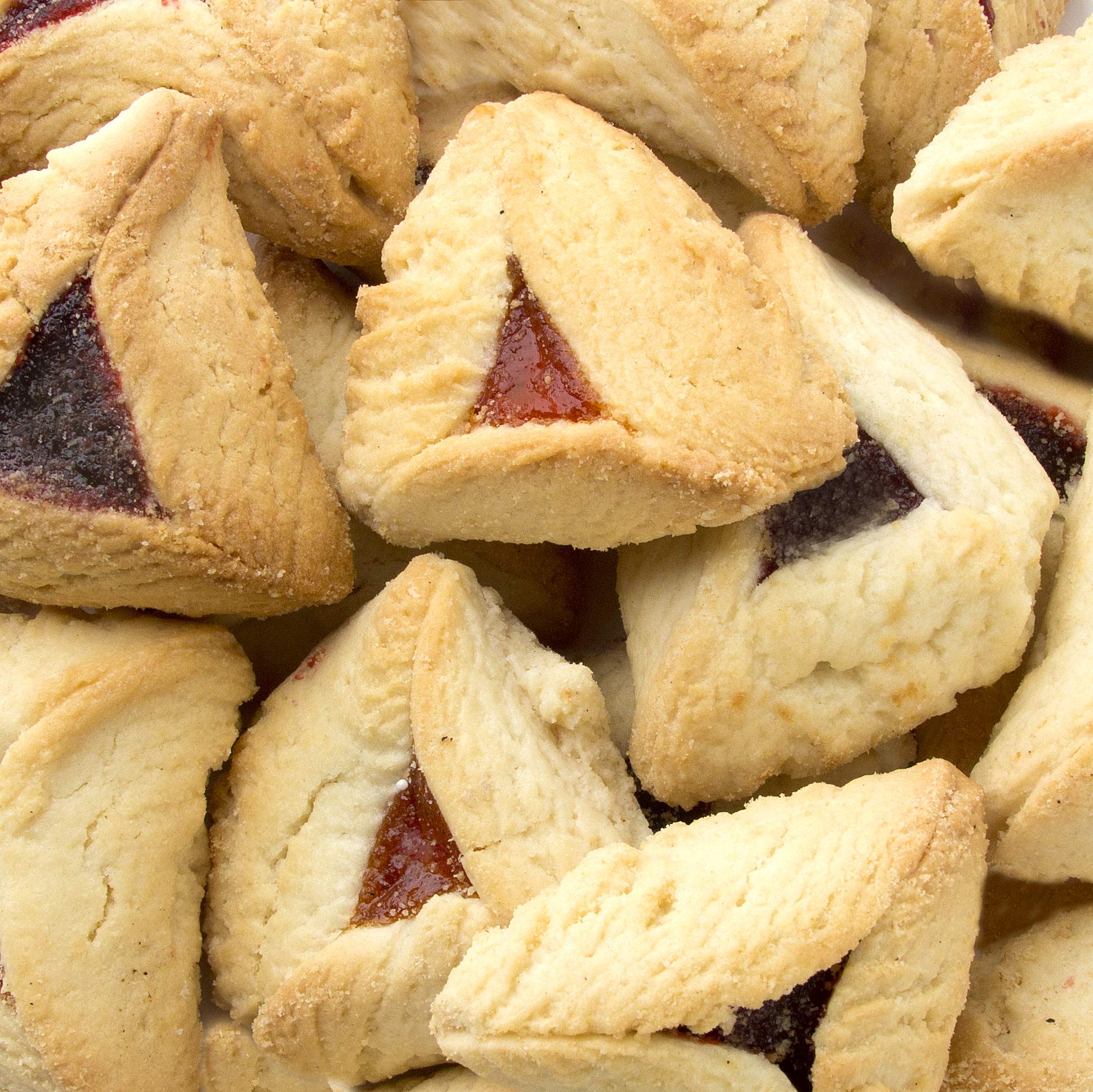 Oh! Nuts Baked Hamantachen Purim Pastries Gift Box | Fresh Bulk Apricot, Raspberry & Chocolate Cookie Assortment | 28 Treats (about 2 Lb.) for Prime Corporate Gifting | Delivery of Gift Baskets