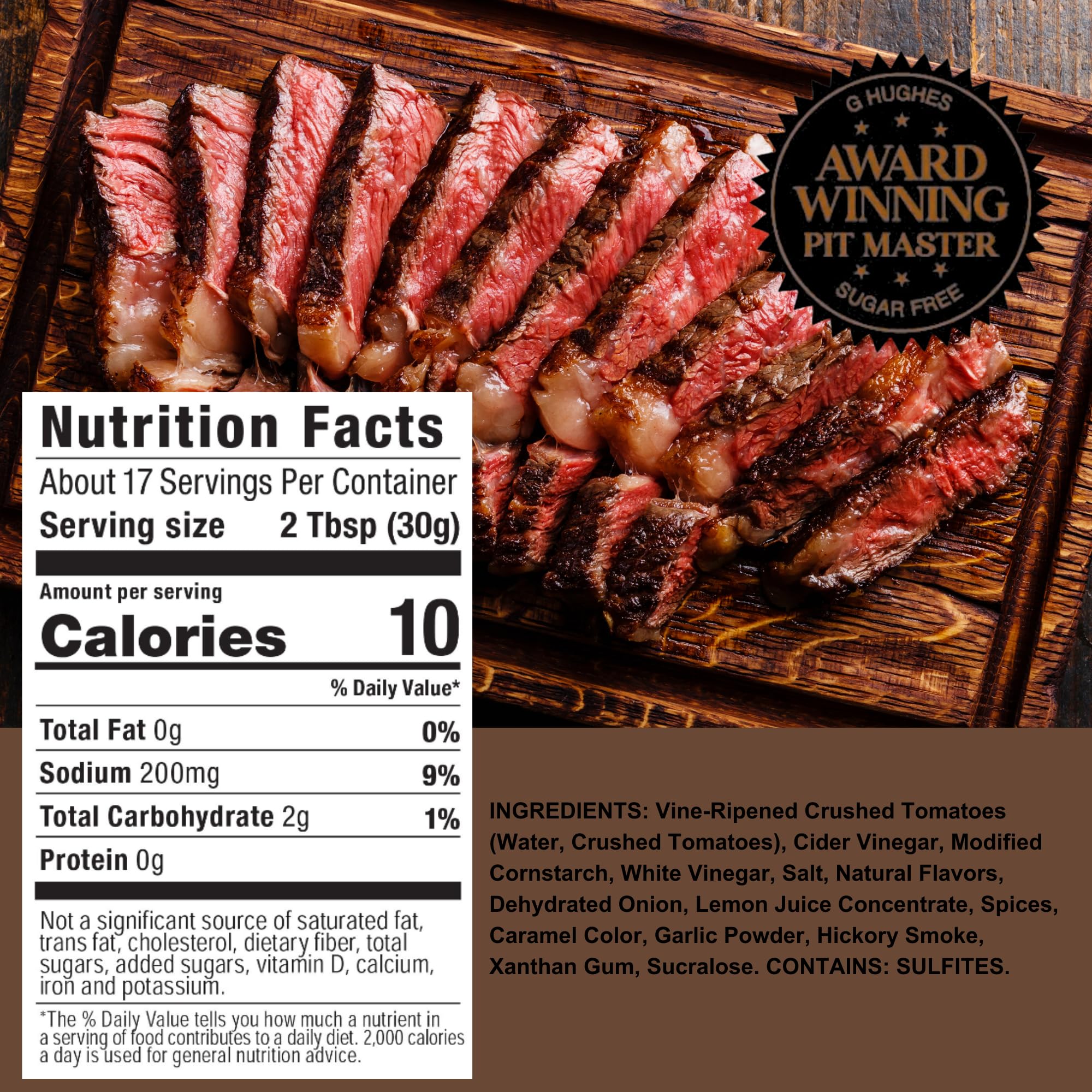 G Hughes Smokehouse Sugar Free BBQ Sauce 18oz Glass Bottle (Pack of 3) Select Flavor Below (Maple Brown)