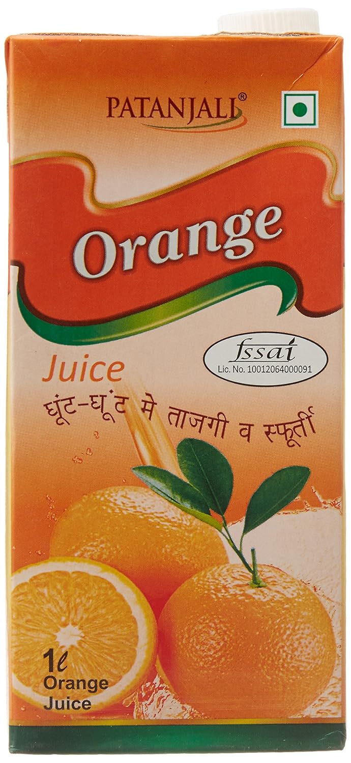 Patanjali Orange Juice Tetra Pack, 1L Amazon.in Grocery & Gourmet Foods
