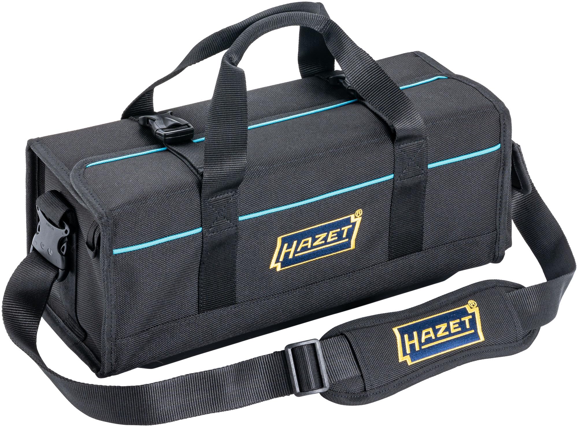 HAZET bolsa de herramientas universal 191T-5L, pequeña, vacía, 450 x 180 x 200 mm, con base robusta, bolsillo interior con cremallera, compacta, para taller y en movimiento