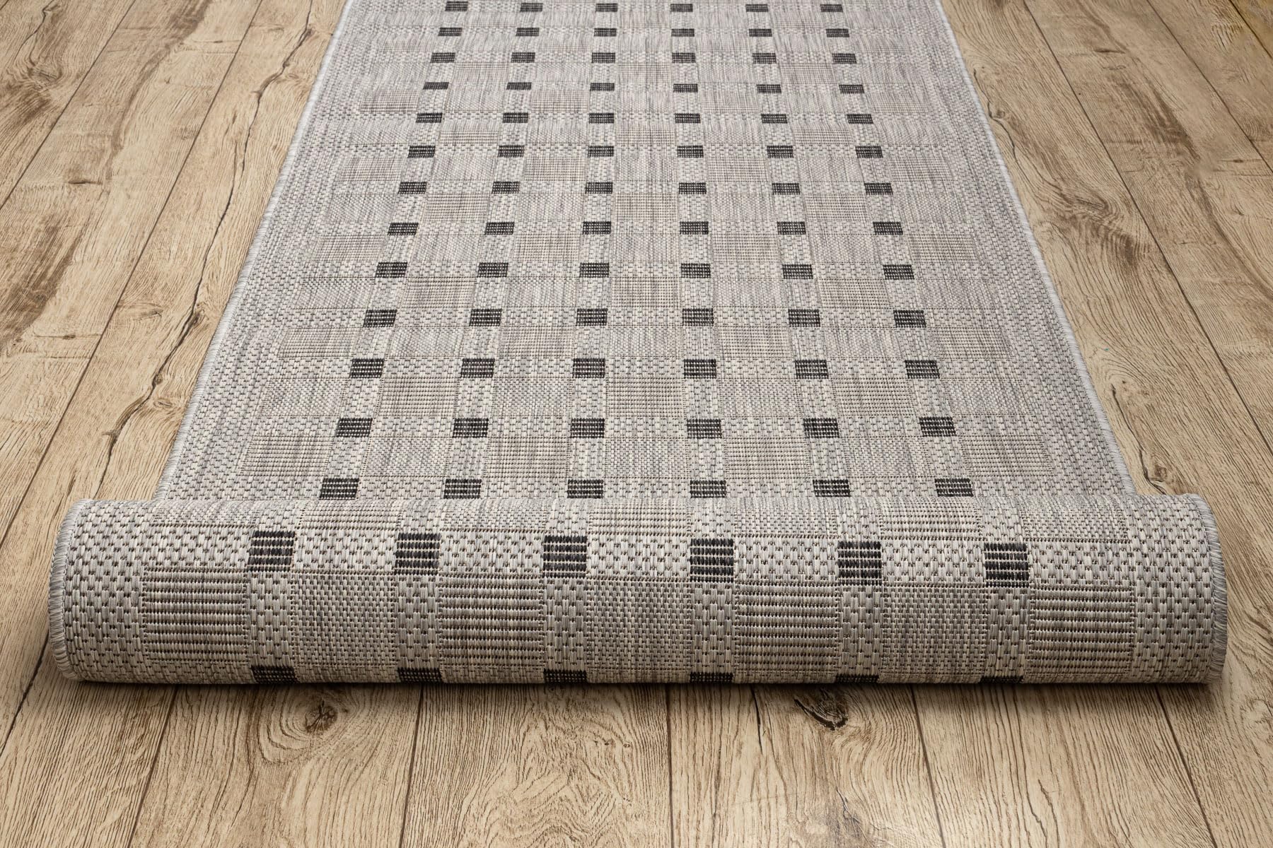 rugsx Läufer SISAL SION 6052 flachgewebt grau 100x220 cm