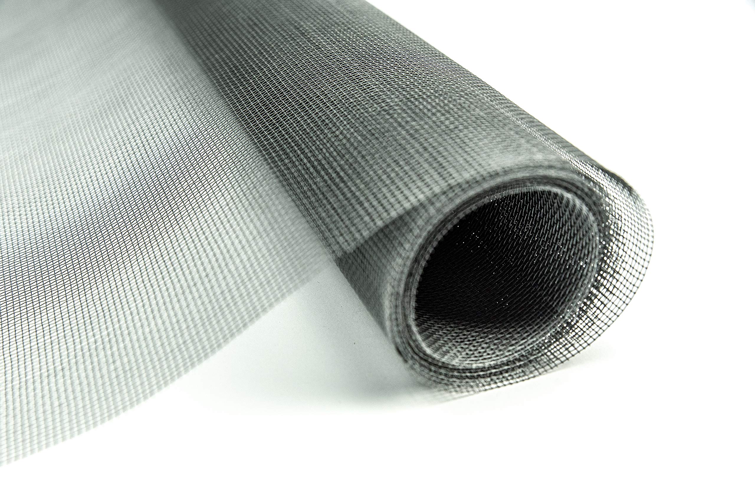 Fliegengitter-Gewebe Rollenware – 0,80 M X 5 M, Schwarz, Glasfasergewebe Mit PVC, UV-beständig, 18x16 Maschen