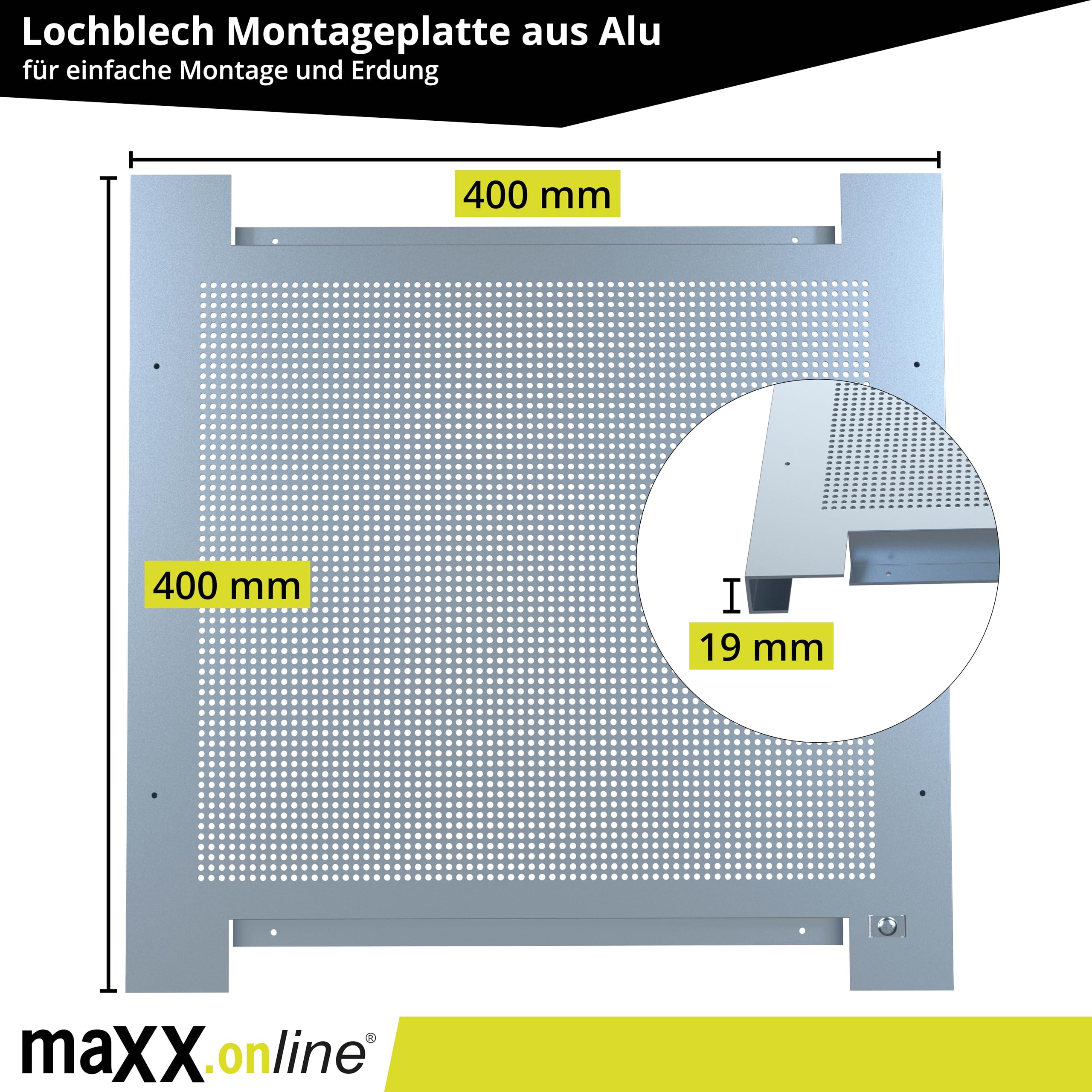 Kit de montage satellite pour commutateur multiple 5 en 8, 1 satellite et 8 participants avec plaque de montage 400 x 400 x 18 mm, parasurtenseur satellite, angle de mise à la terre,