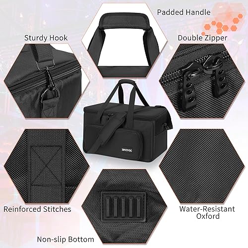 Miniatura 5 de Bolsa de 4 pares de luz acolchada de almacenamiento para accesorios de iluminación Par Luces de escenario Almacenamiento 18 "x 10" × 11 "