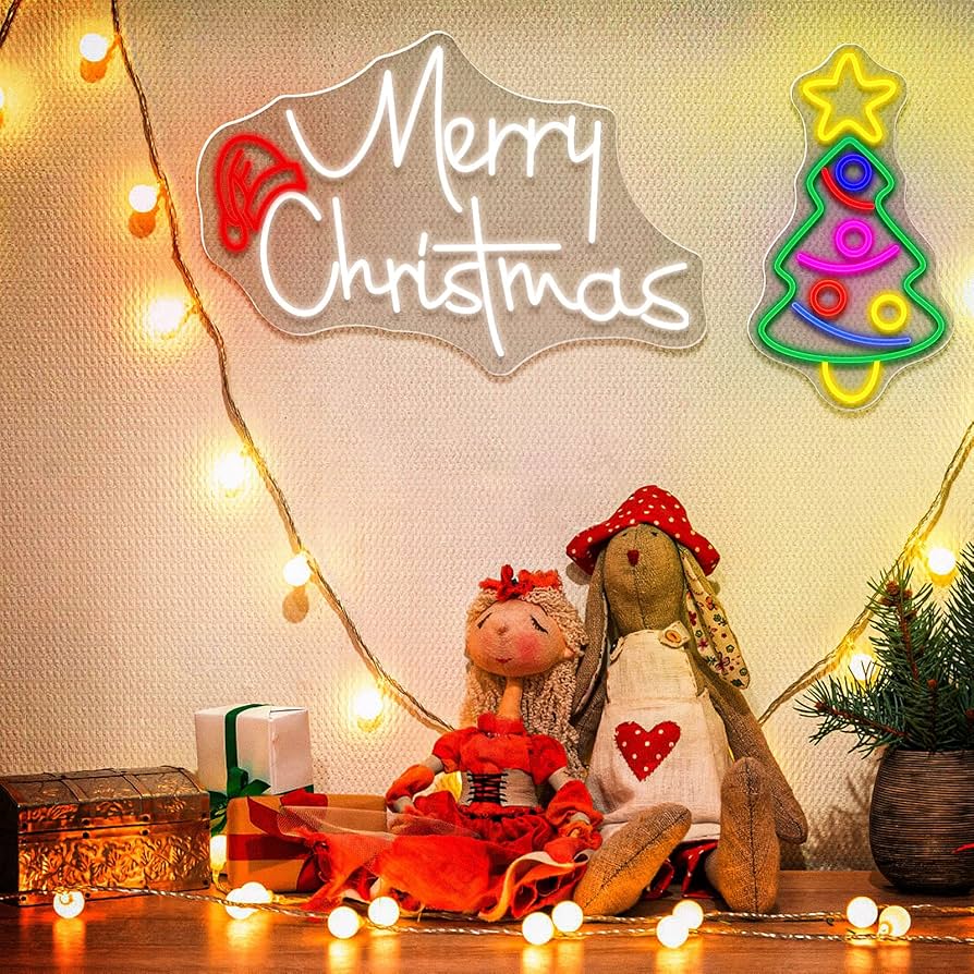 Amazon.co.jp: Merry Christmas ネオンサイン 24x15インチ