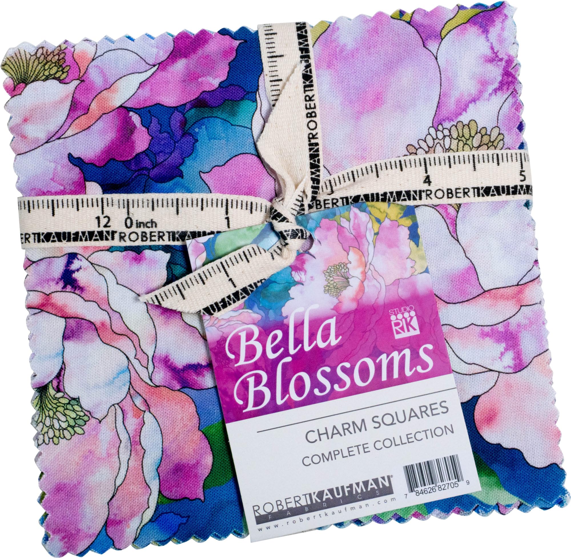 Bella Blossoms Charm Square 42 5-inch Squares Charm Pack Robert Kaufman Fabrics CHS-1298-42