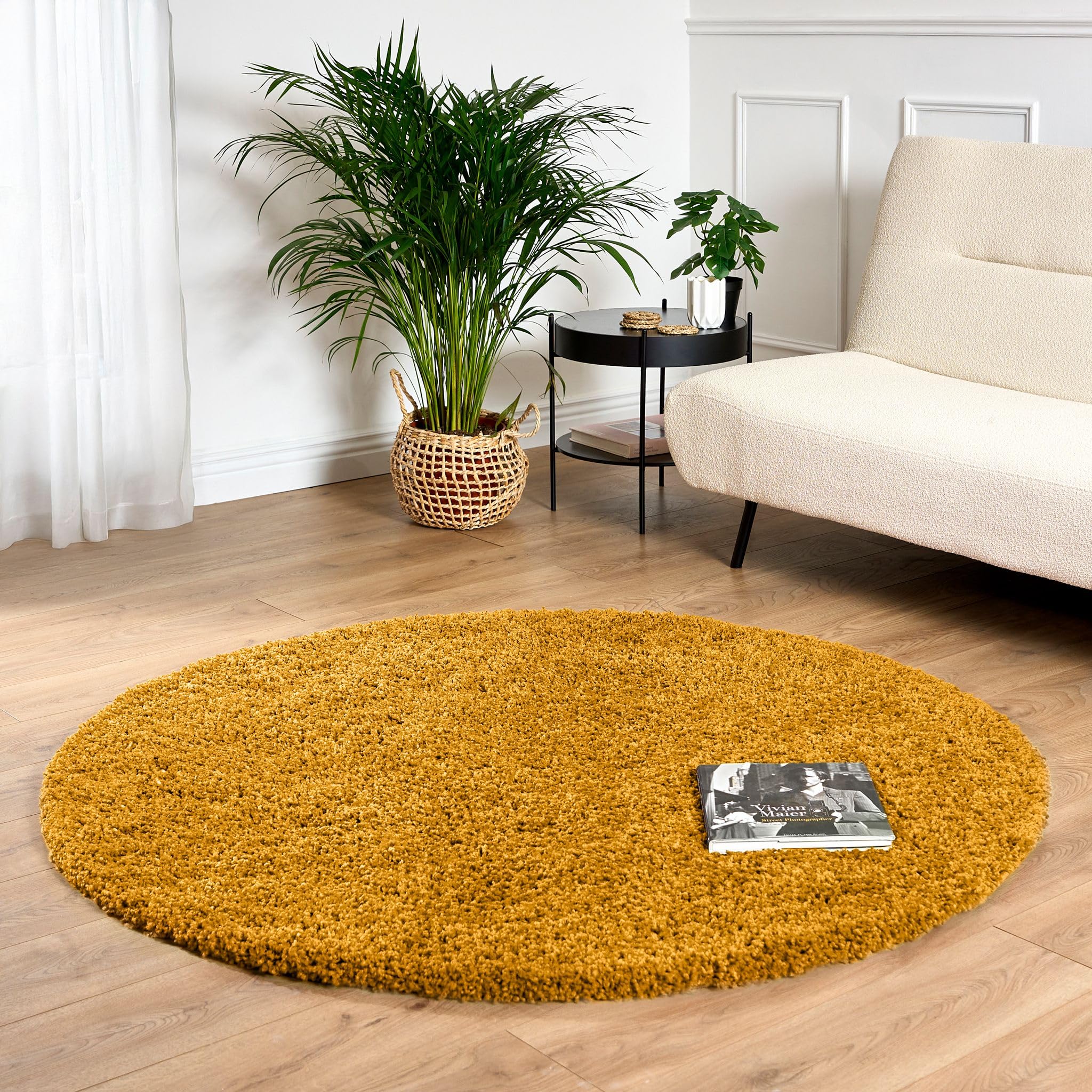 Bravich Navy Blue Shaggy Rug 80 x 150cm (2'7" x 4'11") 5cm Pile Medium Thick Fluffy Living Room Hessian Backed Washable — view 83
