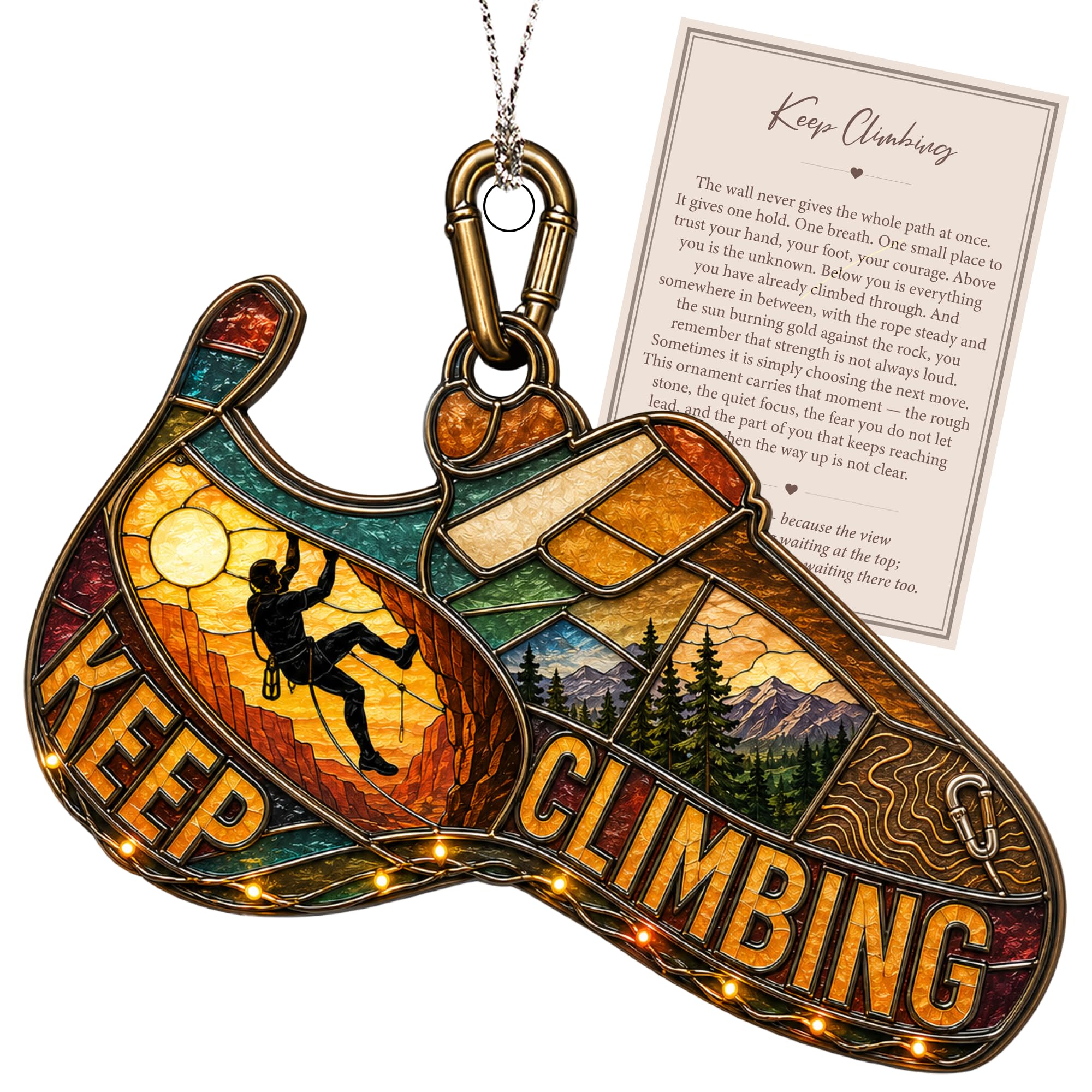 Rock Climbing Christmas Ornament 2026, Rock Climber Ornament for Tree, Bouldering Gift, Adventure Holiday Keepsake