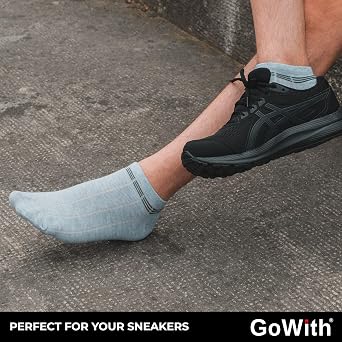 GoWith 4-Piece-8 Cotton Short Sports Relax Pattern Flexible Men's Booty Socks 3147