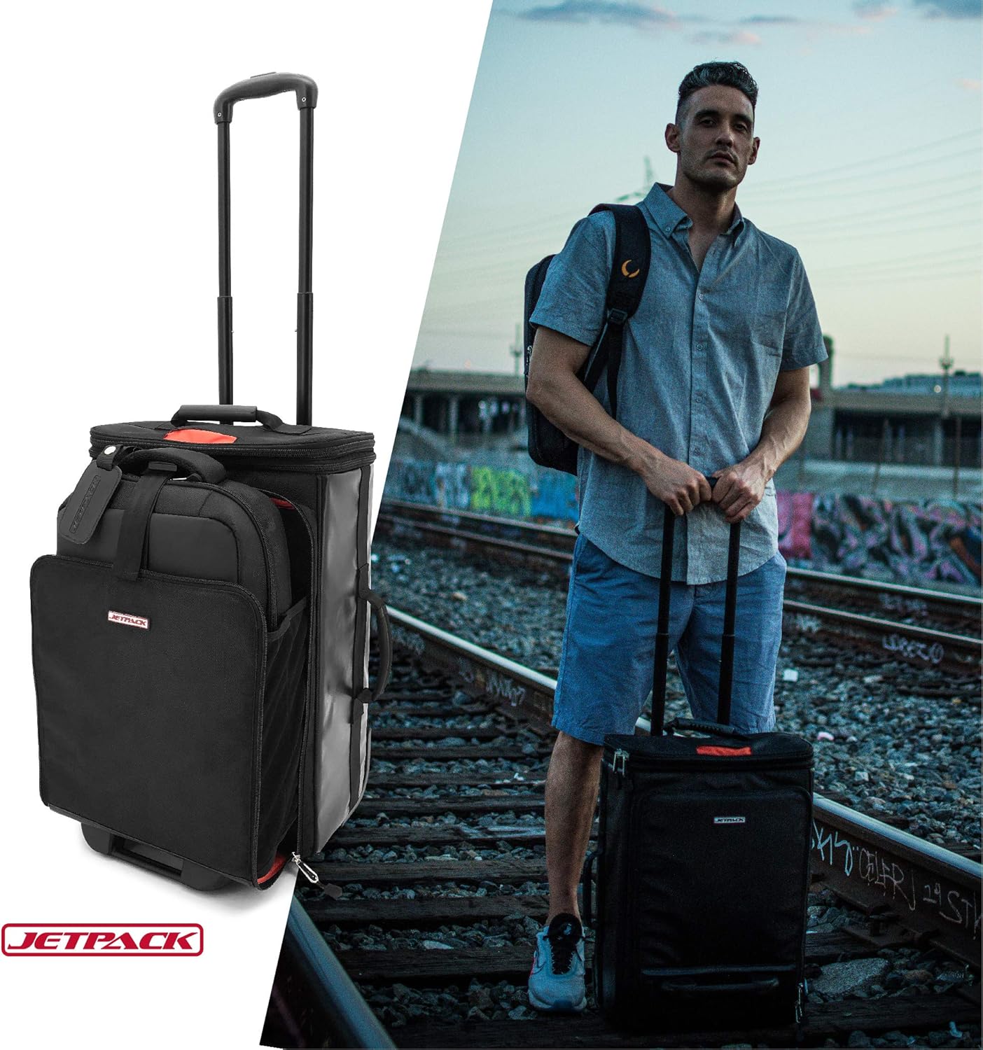 Jetpack Drop System (includes Snap backpack Drop Roller bag) for Mobile, DVS, Non DVS, Club Gig Set up. Perfect for DJ Controllers SB, SR, Mixer S11 72, Audio Gear, Travel & More