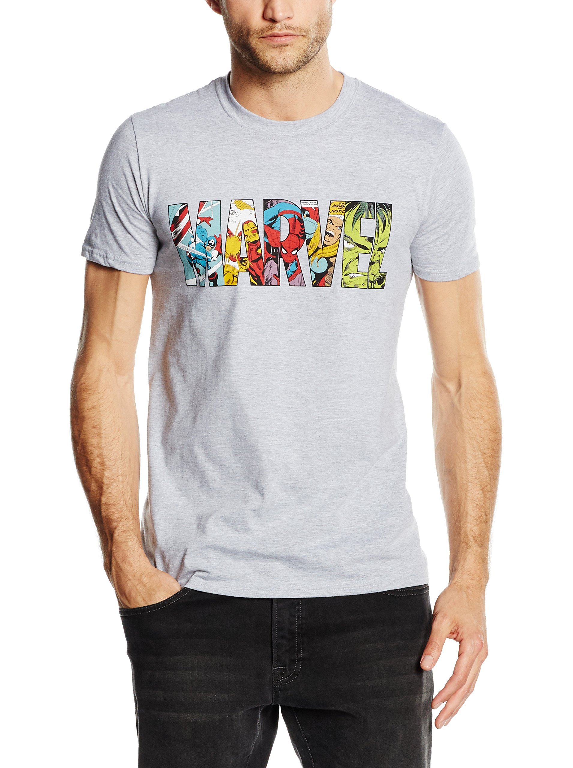 MarvelMen's Marvel Comic Strip Logo T-shirt T-Shirt