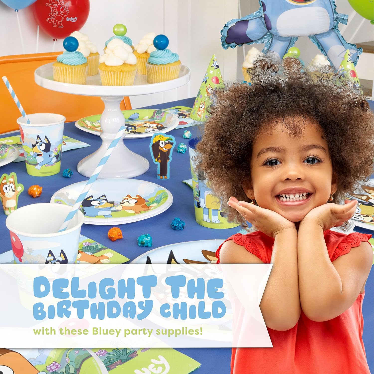 Bluey Birthday Decorations and Party Supplies for 16 Guests | Officially Licensed | Banner, Tablecloth, Plates, Napkins, Sticker - Image 6