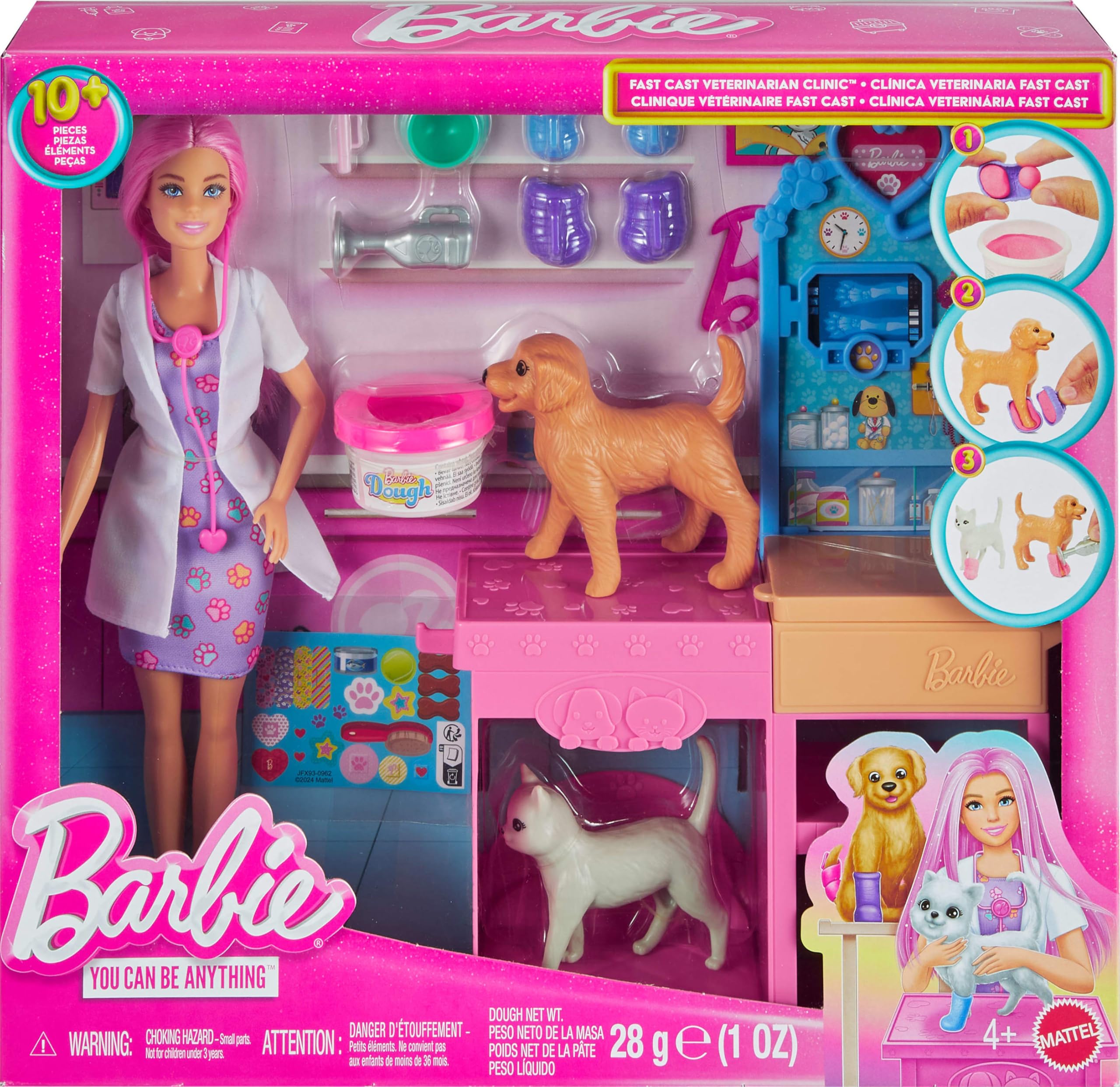 Barbie JFX93 Careers Pet Veterinary Doll Playset : Amazon.sg: Toys