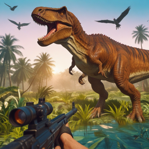 caçador de dinossauros selvagens jogos de tiro em dinossauros 3D ...