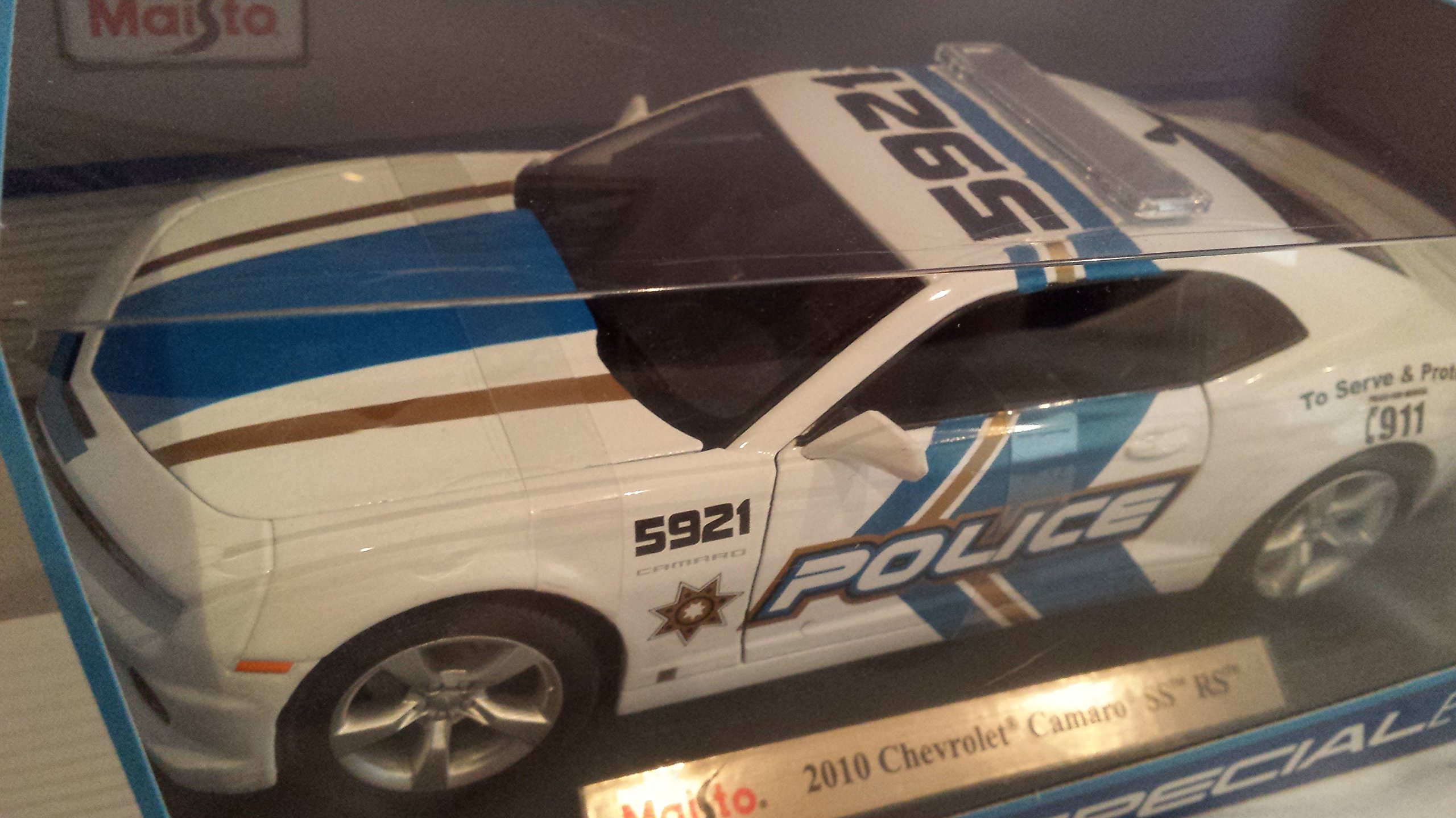 MaistoDie Cast 1:18 Scale White 2010 Chevrolet Camaro SS RS Police
