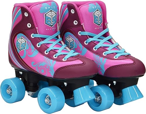 Miniatura 2 de Nuevo! Epic Cotton Candy Quad Patines con 2 cordones Pr. (rosa y azul)