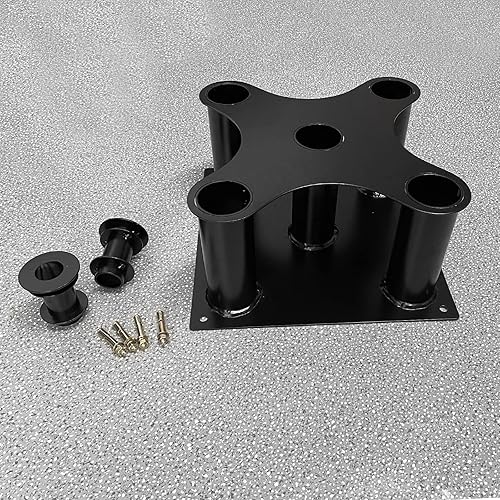 Miniatura 7 de Soporte de barra para barra olímpica, soporte de piso, apto para barras olímpicas de 1 y 2 pulgadas, barras hexagonales, barras de trampa, barras de