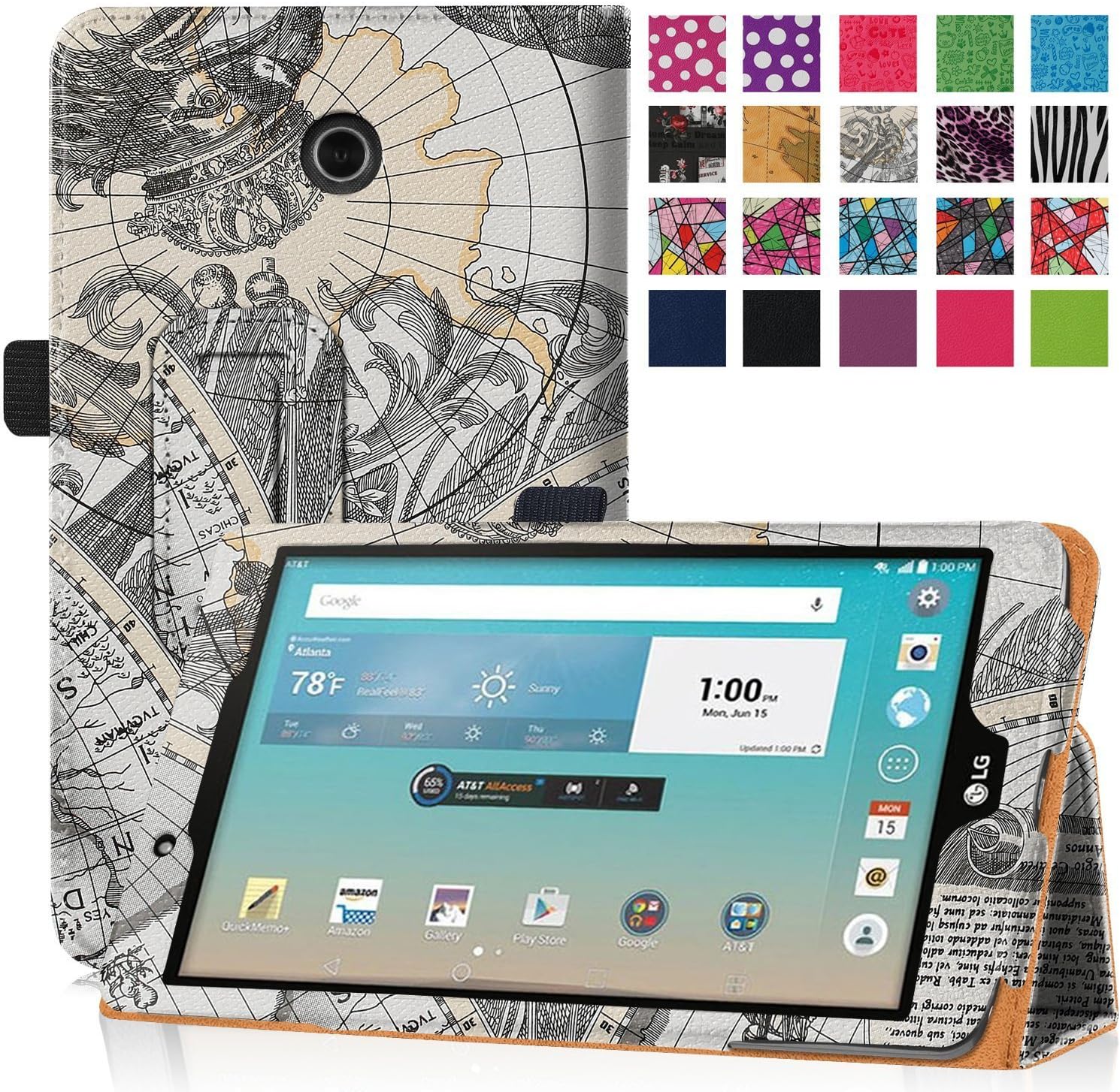 LG G Pad F 8.0 Case, WizFun PU Leather Case Cover For 8" LG G Pad F 8.0 F8.0 V495