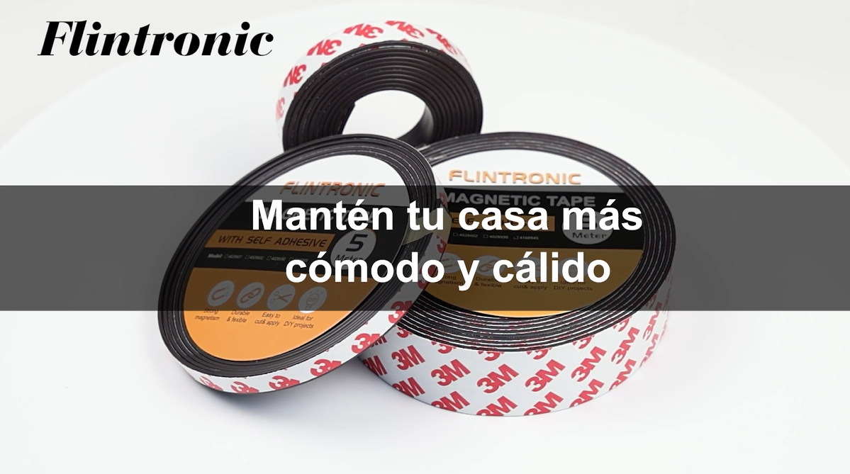 Cinta Magnética Adhesiva 3 Metros | 25mm Ancho X 1.5mm Grosor | Fuerte Adhesivo 3M | Para Mosquiteras, Cortinas Y DIY