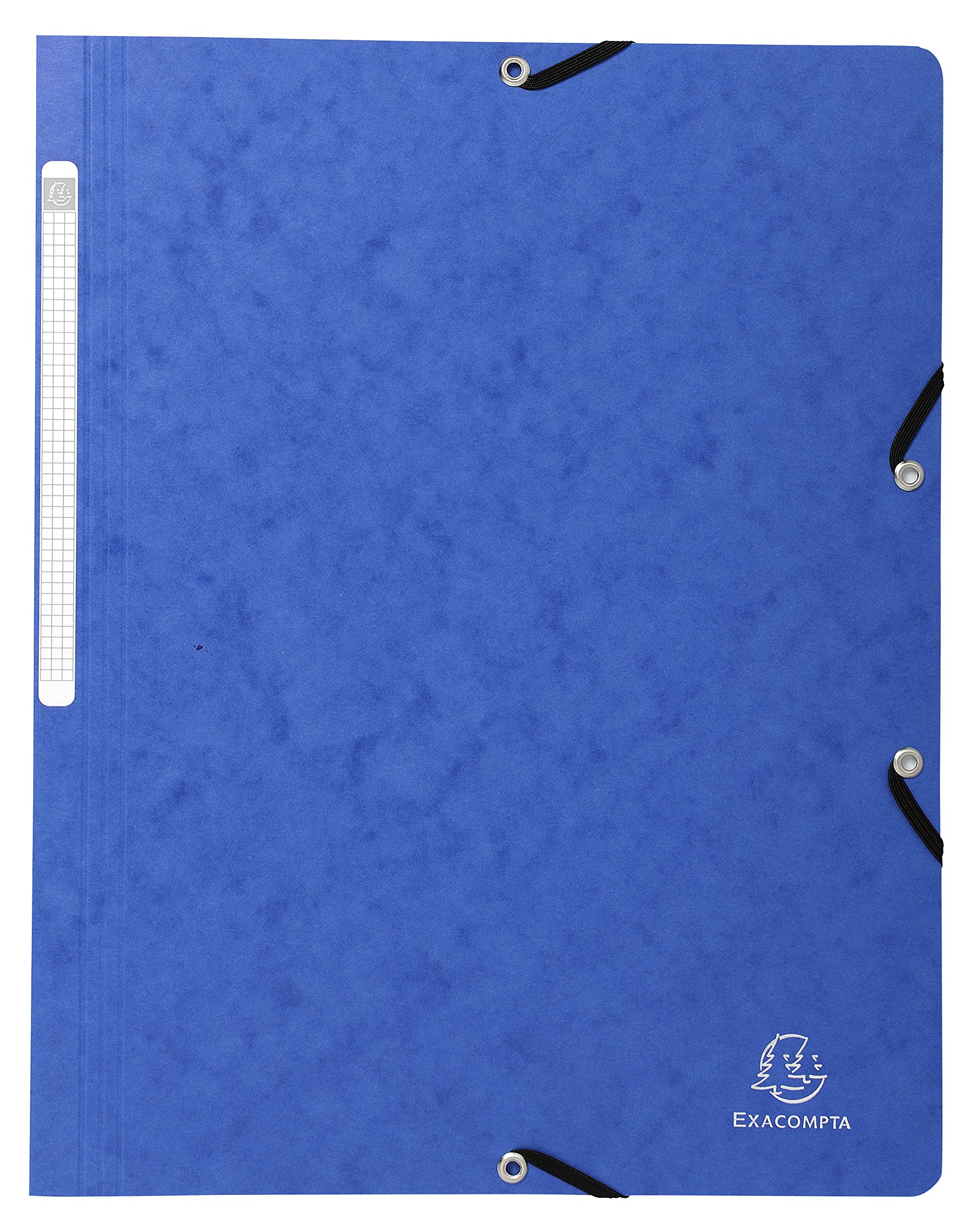 Exacompta 55412E - Pack de 10 carpetas con goma, color azul