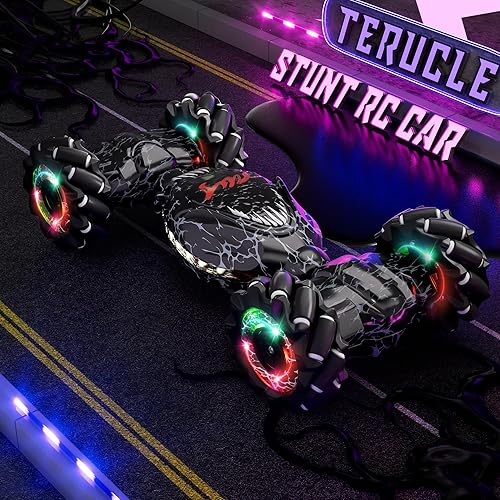 Miniatura 2 de Coche de control remoto, 2.4Ghz 4WD con detección de gestos de gravedad, Monster Stunt Twist Truck Juguetes para niños y niñas de 5 a 7 años, auto