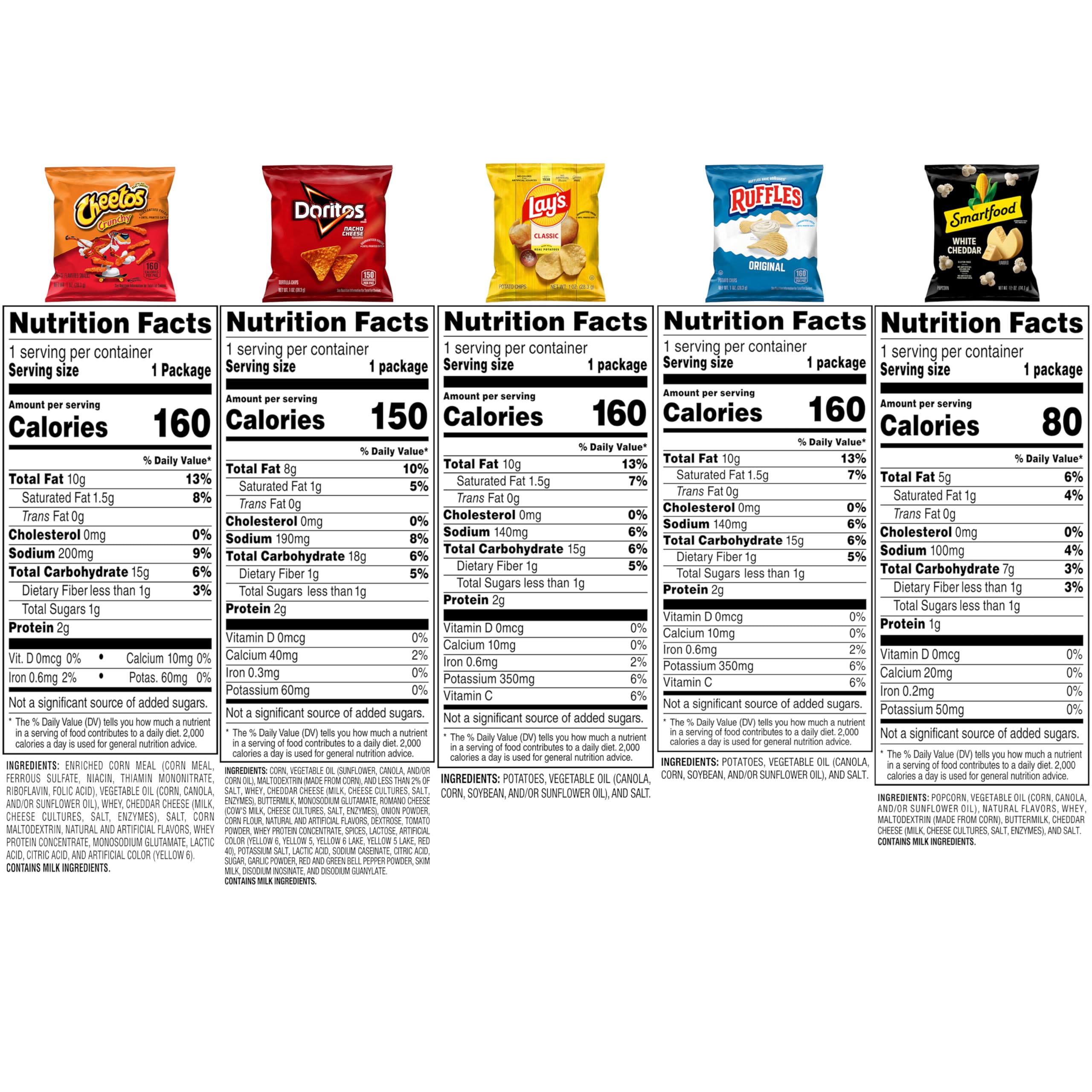 Frito-Lay Classic Mix Paquete variado, bolsas de aperitivos de una sola porción (paquete de 21)