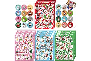 Christmas Gnome Stickers! Over 545 PCS to Decorate Cards, Envelopes, and Gift...