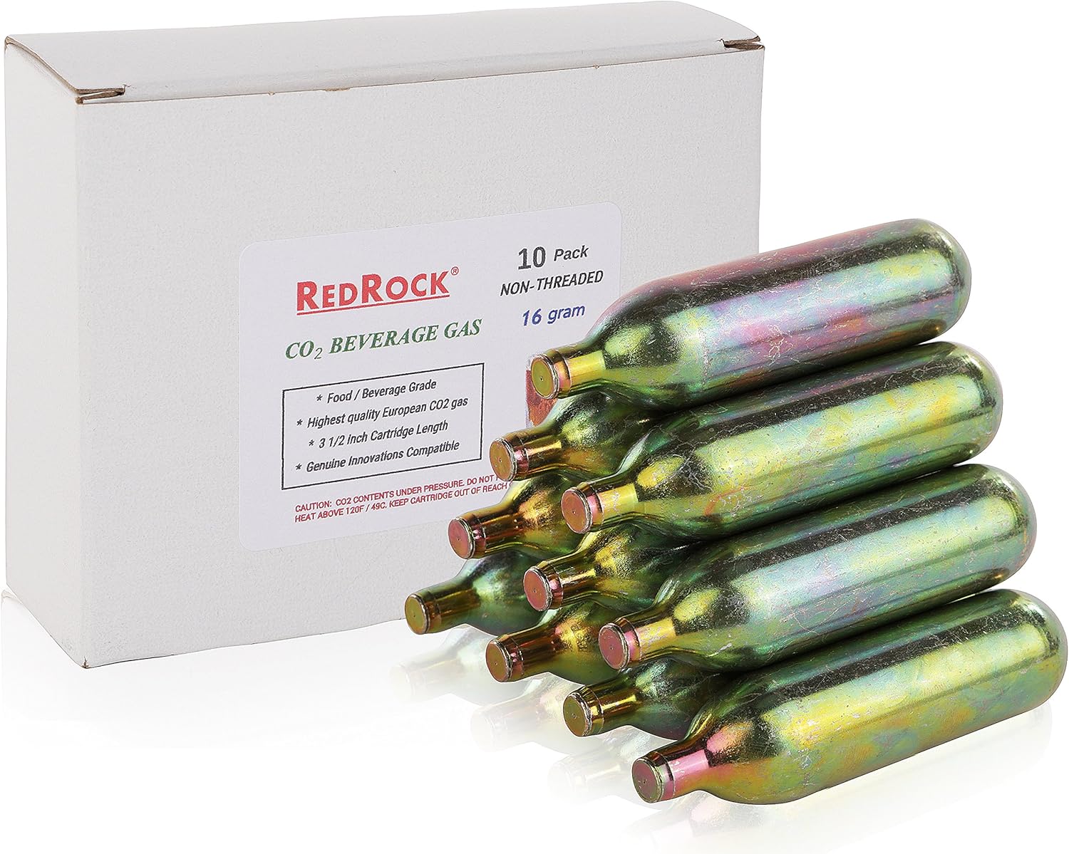 Amazon Com Redrock Unthreaded 16 Gram Co2 Beverage Beer Keg Chargers 10 Pack Home Kitchen