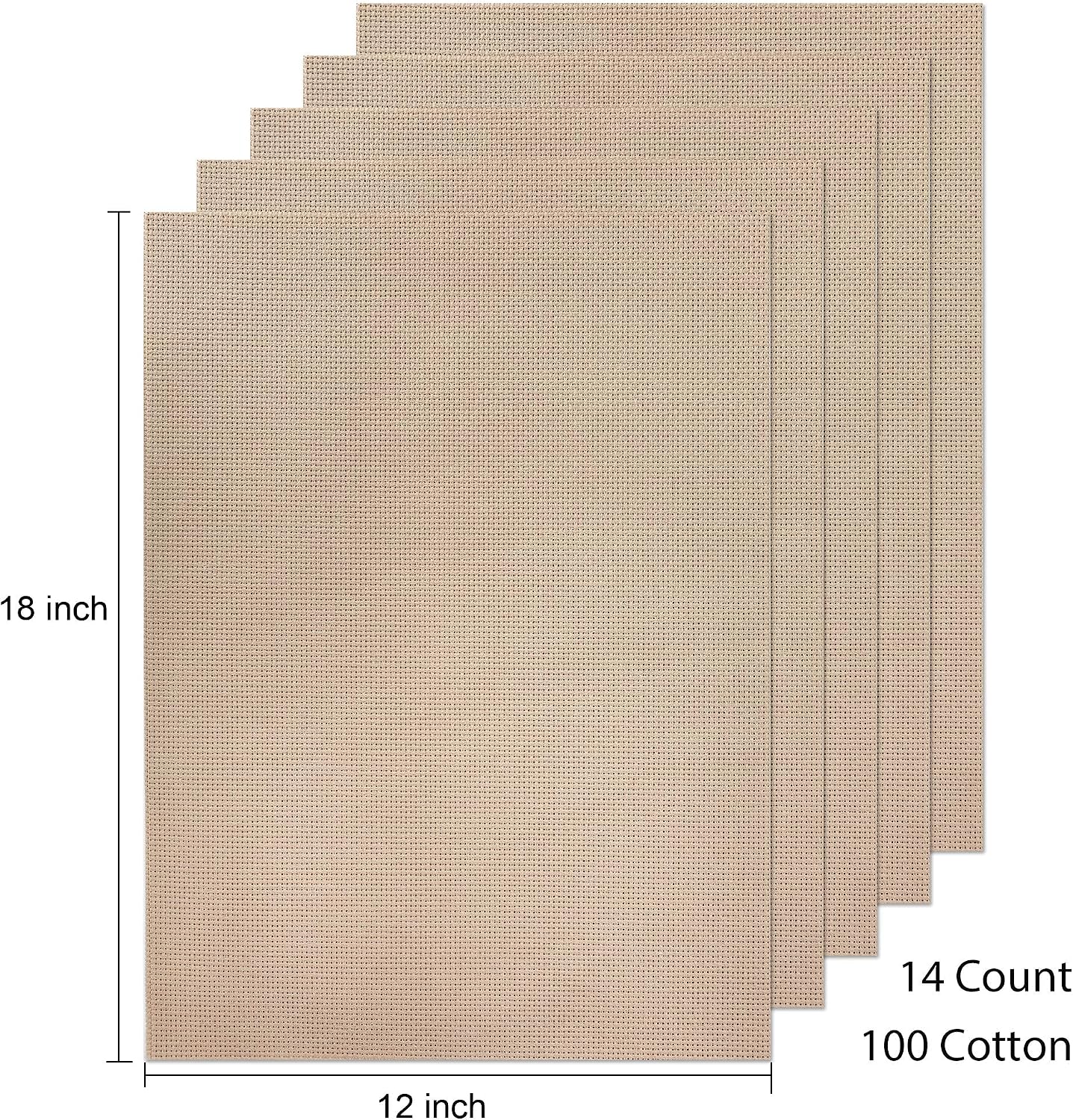 Aida Cloth 14 Count Cross Stitch Fabric 12×18inch