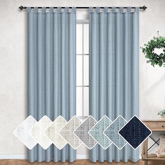 Gray Blue Bedroom Curtains