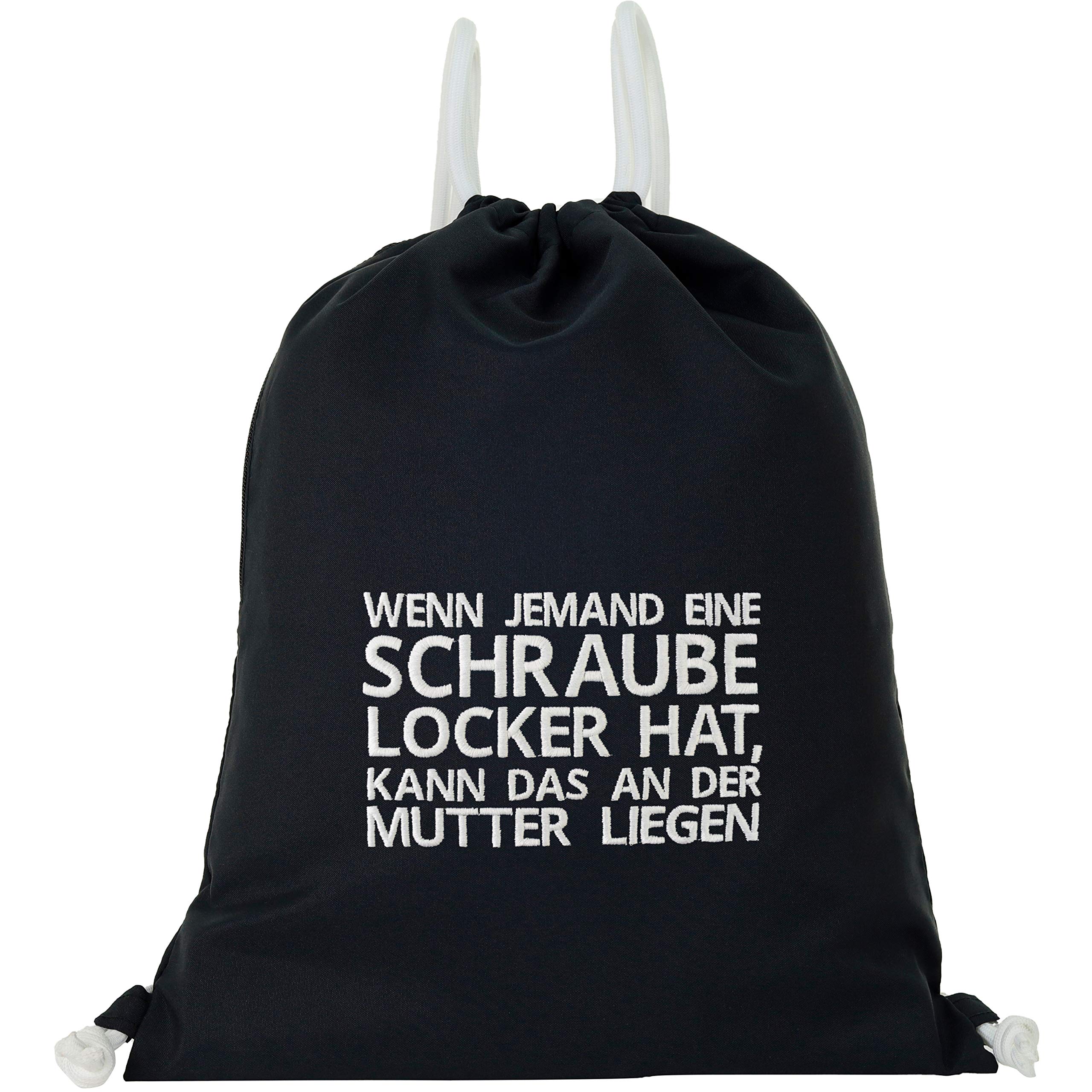 Bolsa de deporte impermeable negra con texto divertido para gimnasio y viaje de adolescentes 8