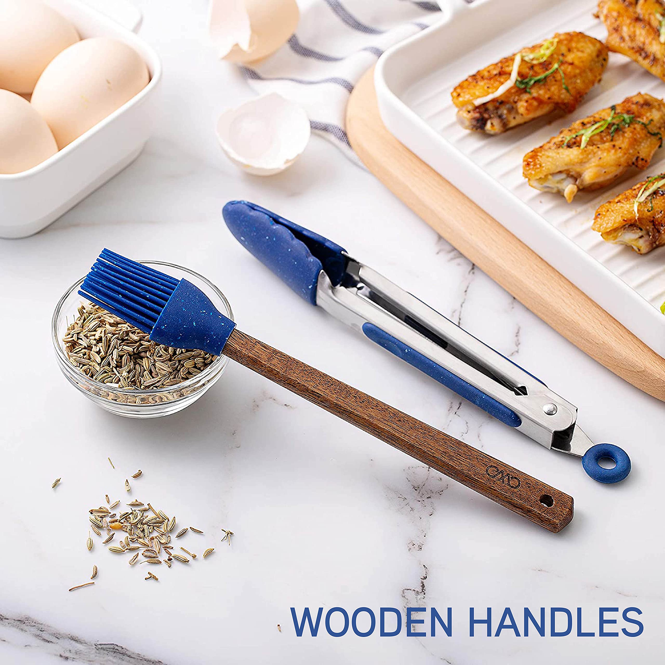 Amazon | COOK WITH COLORキッチン用品セット - 木製ハンドル付き