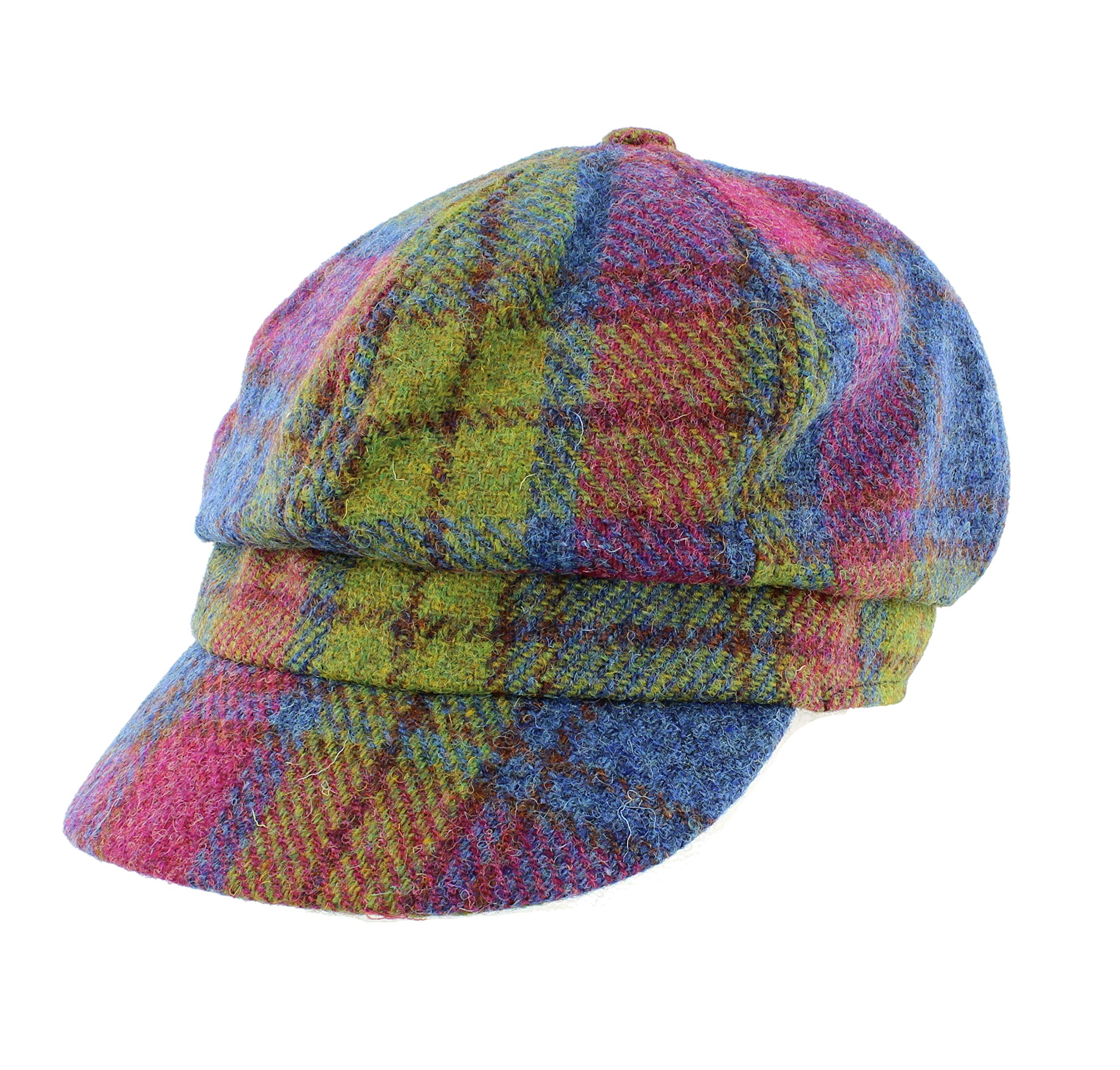 Glen Appin Ladies Harris Tweed Bakerboy Cap (Colour 46 Multi Colour)