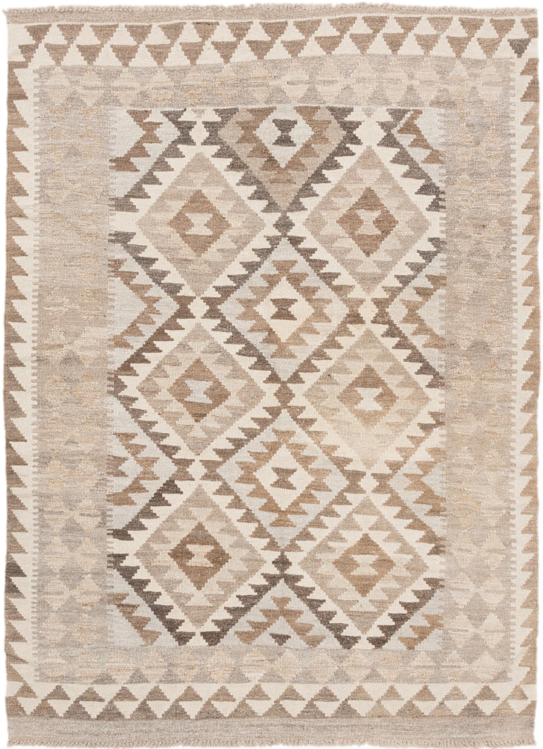 Tapis d'Orient Kilim Afghan tissé à la main en laine pure 117x157 cm
