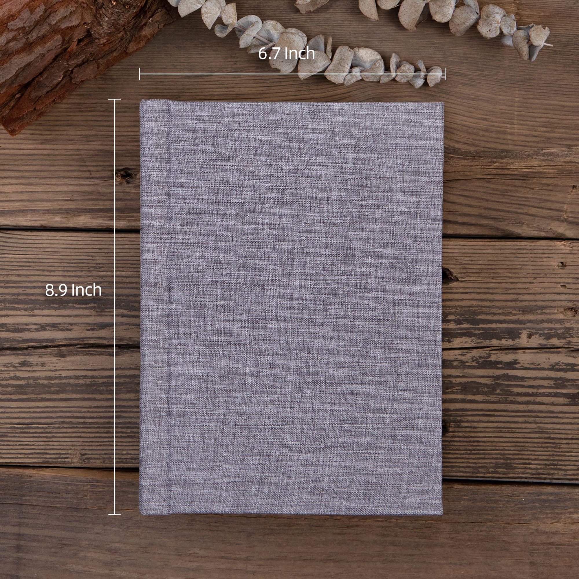 Pssoss Álbum de fotos pequeño de 10 x 15 cm con espacio para escribir, para 30 fotos, ideal para álbum temático de boda y álbum de fotos de bebé, color gris