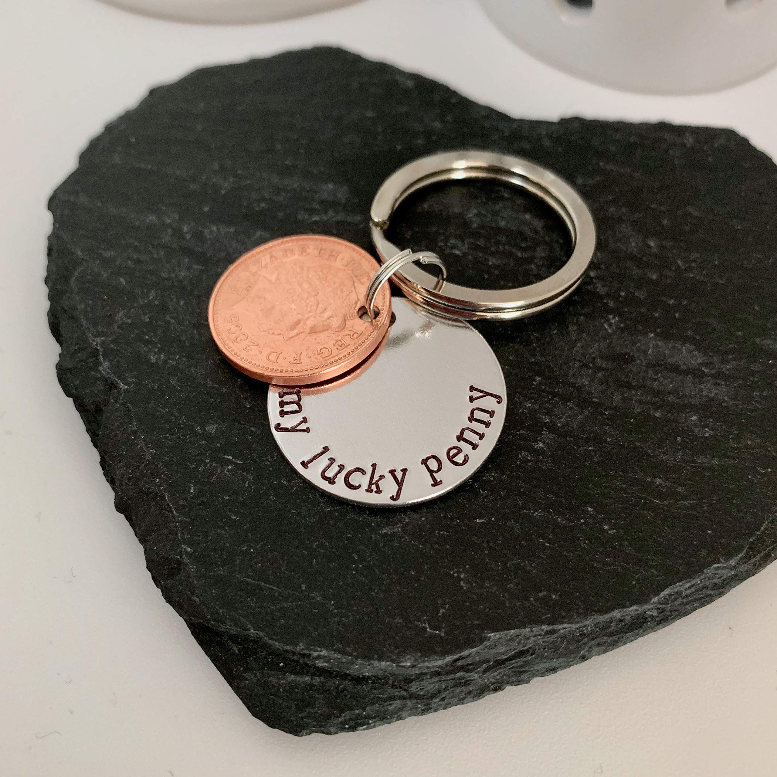 My Lucky Penny Keychain | Good Luck Token Gift by BlueHawkDesigns