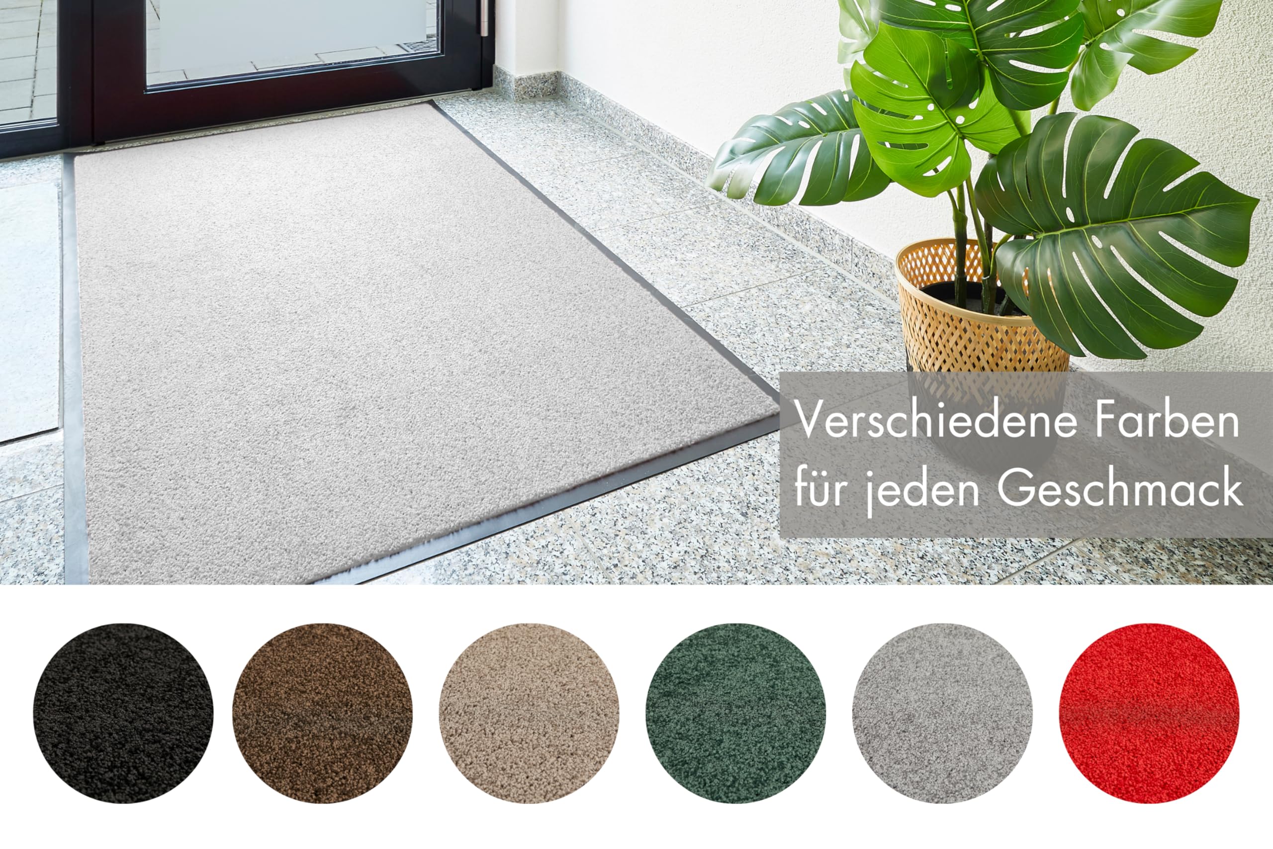 Andiamo zerbino Elektra - zerbino antisporco per l'ingresso di casa - ideale come zerbino per interni o come zerbino per esterni coperti - zerbino per porta d'ingresso 90 x 150 cm argento