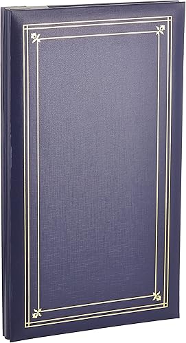 Pioneer Photo Albums Álbum de fotos de 204 bolsillos con cubierta de cuero sintético para impresiones de 4 x 6 pulgadas, azul bahía