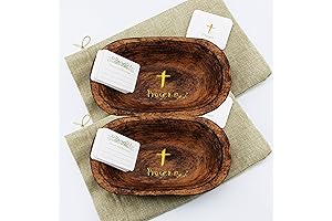 Religious Easter Gift Resin Prayer Dough Bowl with Blessing Prayer Cards