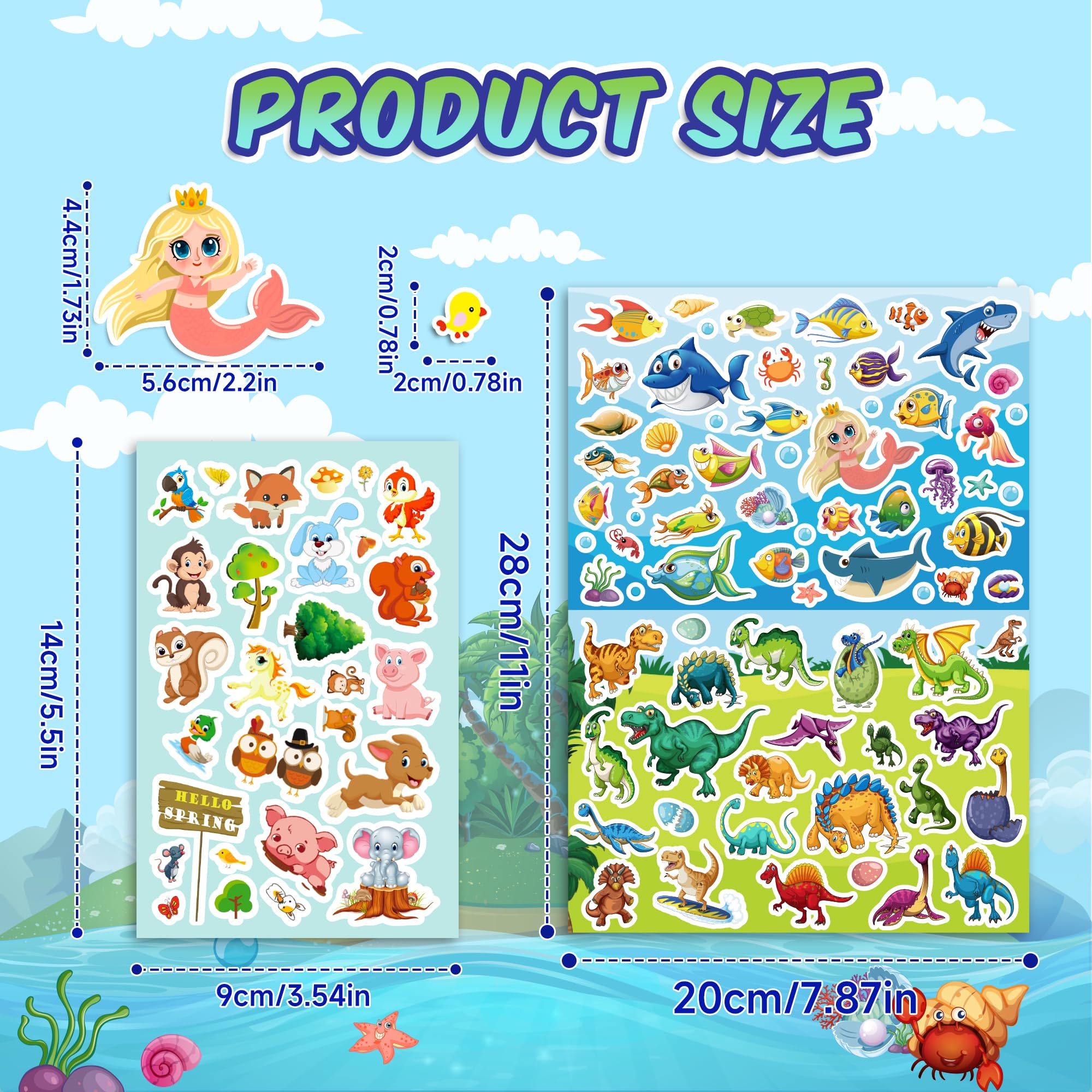 Rollo De 2000 Pegatinas De Animales - Ideal Para Manualidades, Scrapbooking Y Recompensas