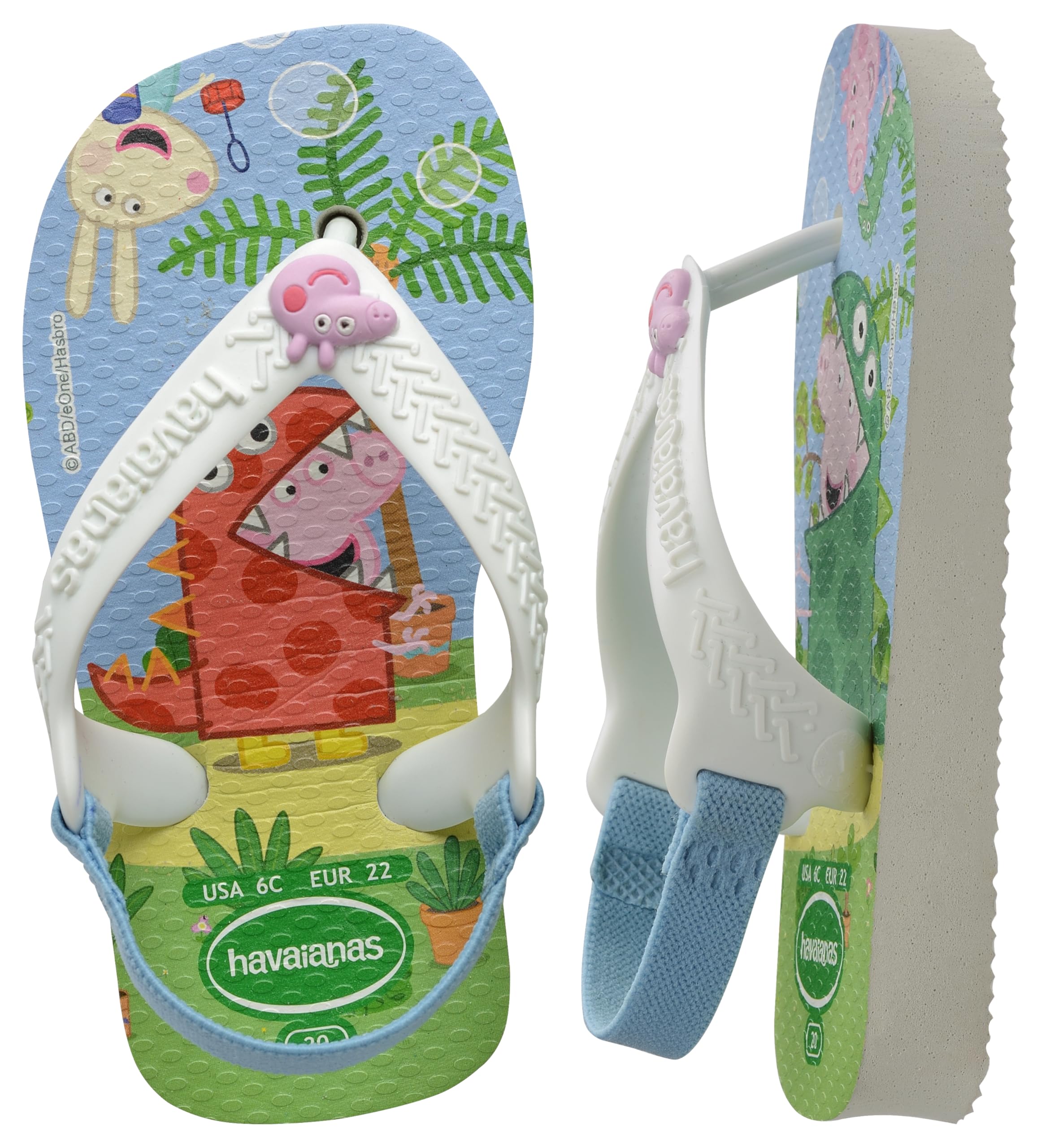 Havaianas Baby Peppa Pig Unisex - Bambini e ragazzi FlipFlop White 22 EU